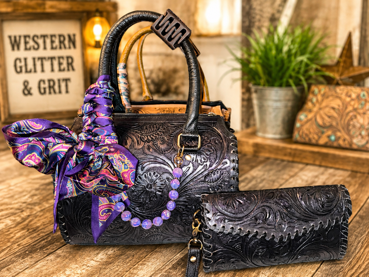 Purple Reign medium speedy handbag with accessory set and wallet included!