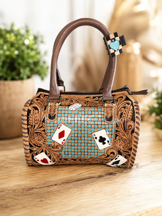 Lady Luck medium speedy handbag with crossbody strap!