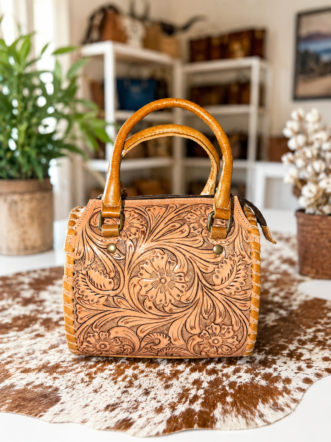 The Glitter & Grit classic tooled small speedy handbag!