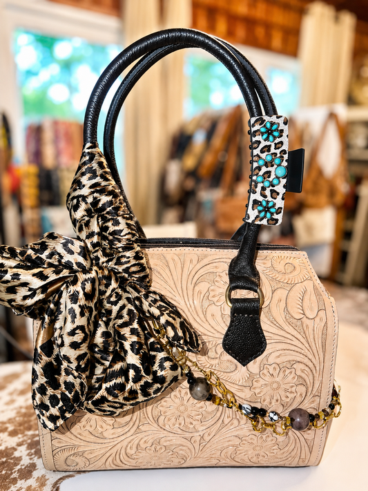 The Leopard Luxe medium sleek speedy handbag- 10x10x5