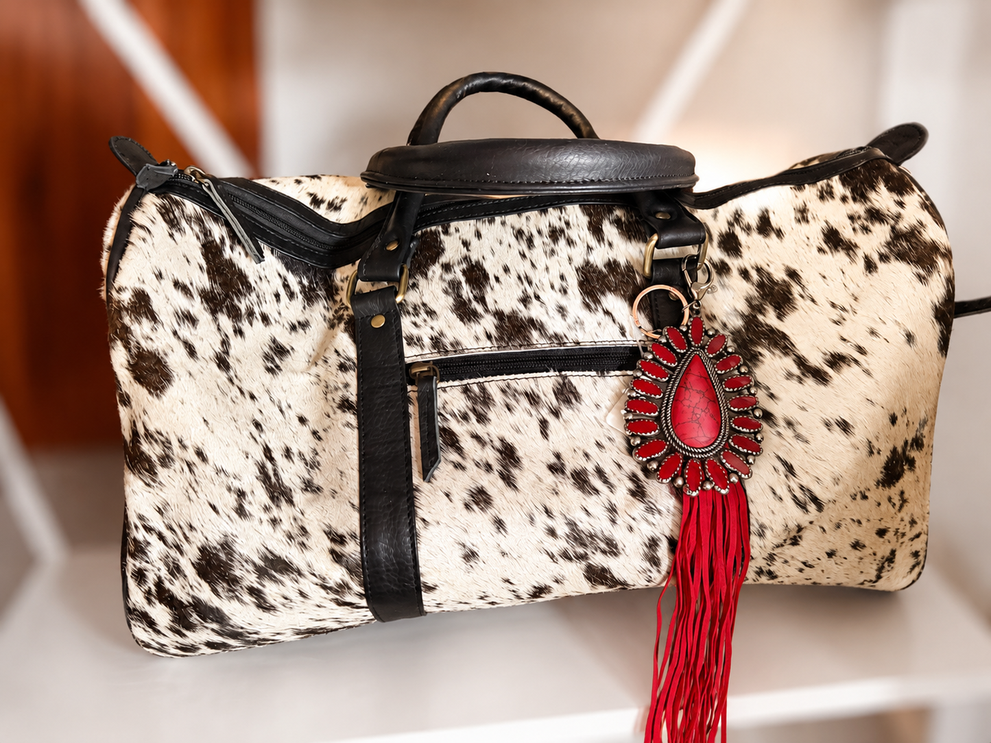 The Midnight Trail large cowhide duffle