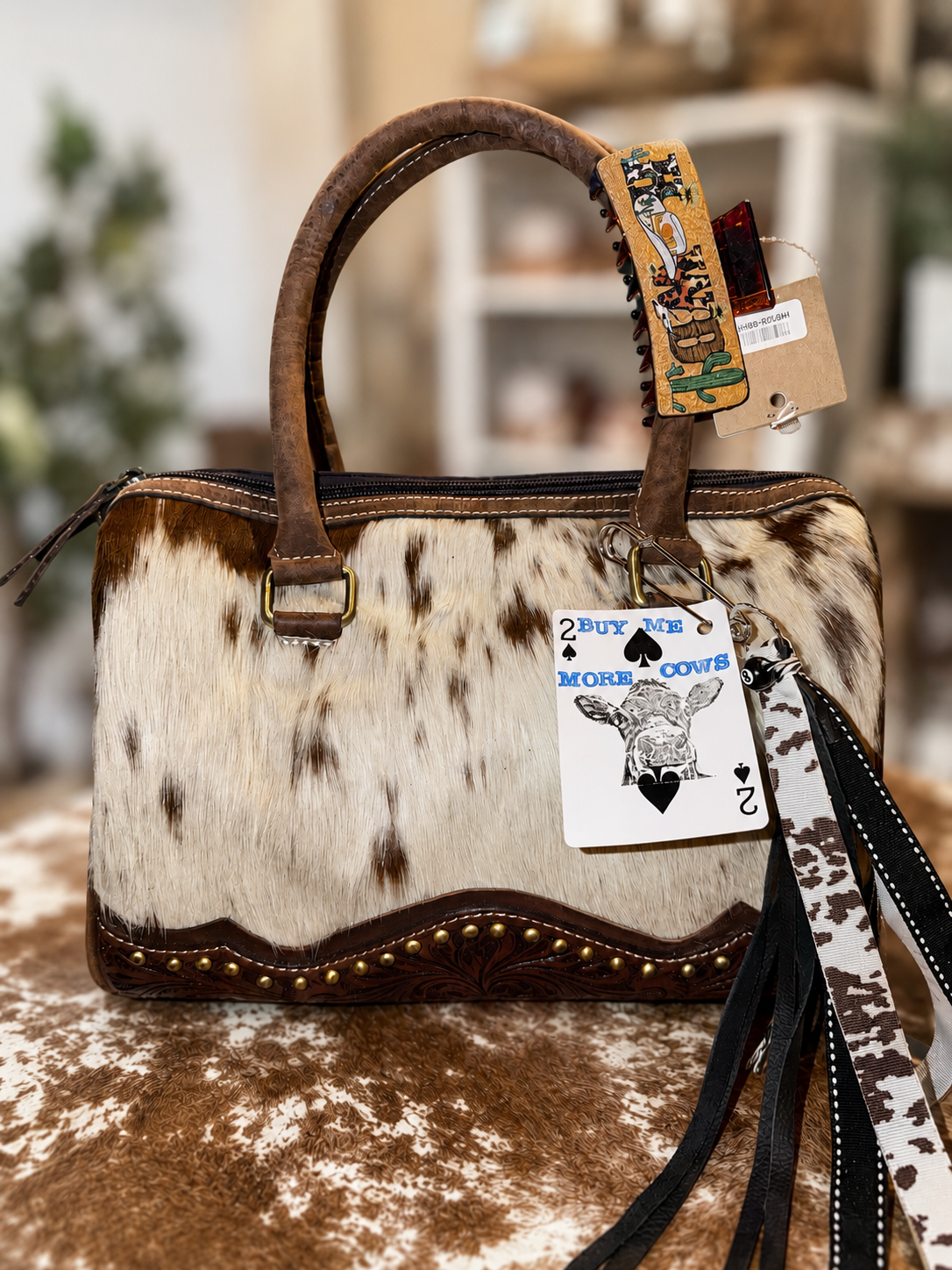 Cowhide Couture medium speedy with accessory set included!
