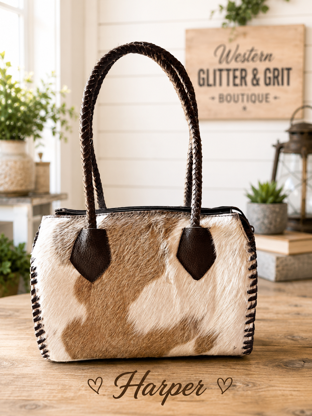 Harper Rose medium cowhide speedy