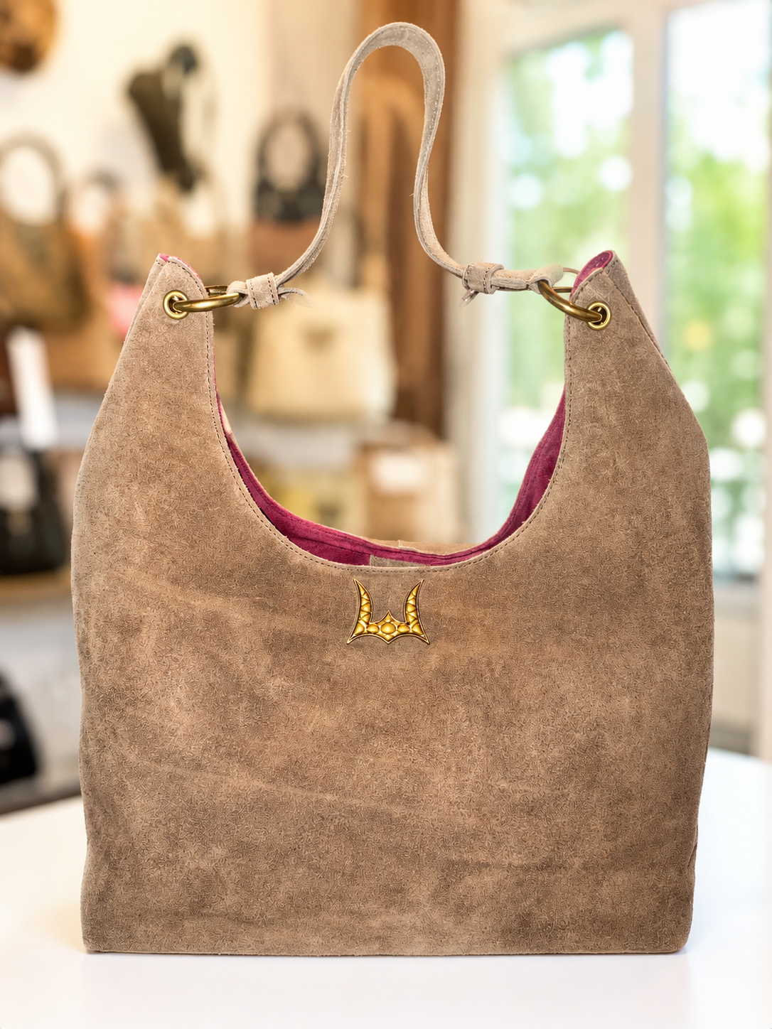 Loyal West suede hobo large
