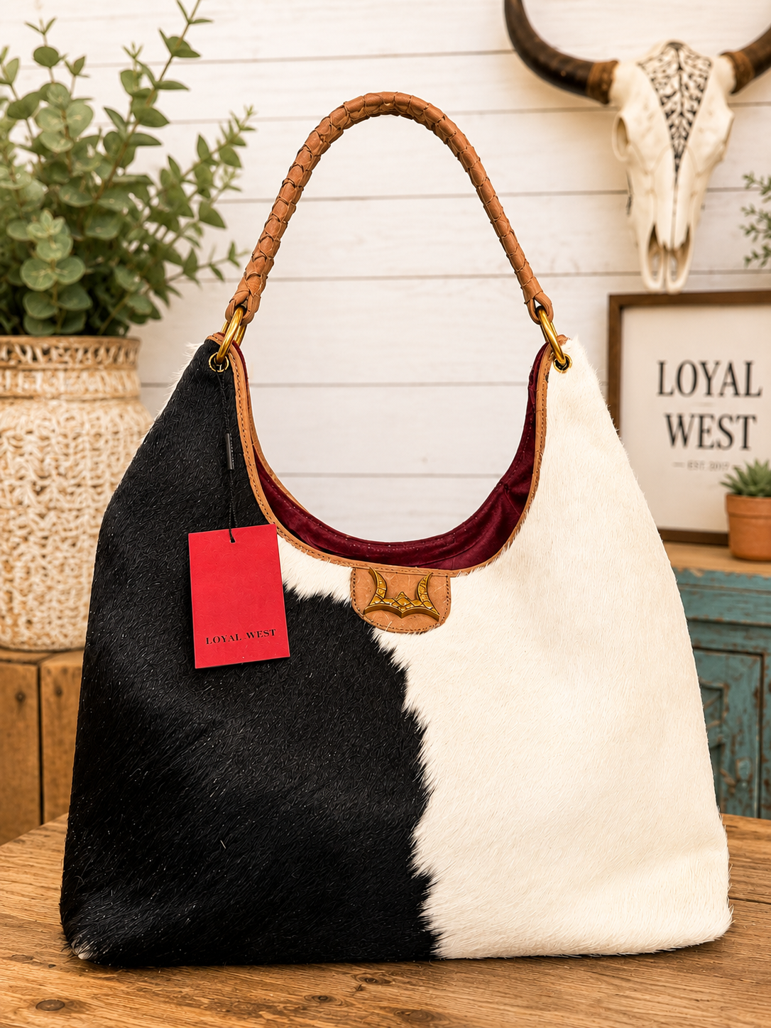 Loyal West Large Cowhide Hobo bag!