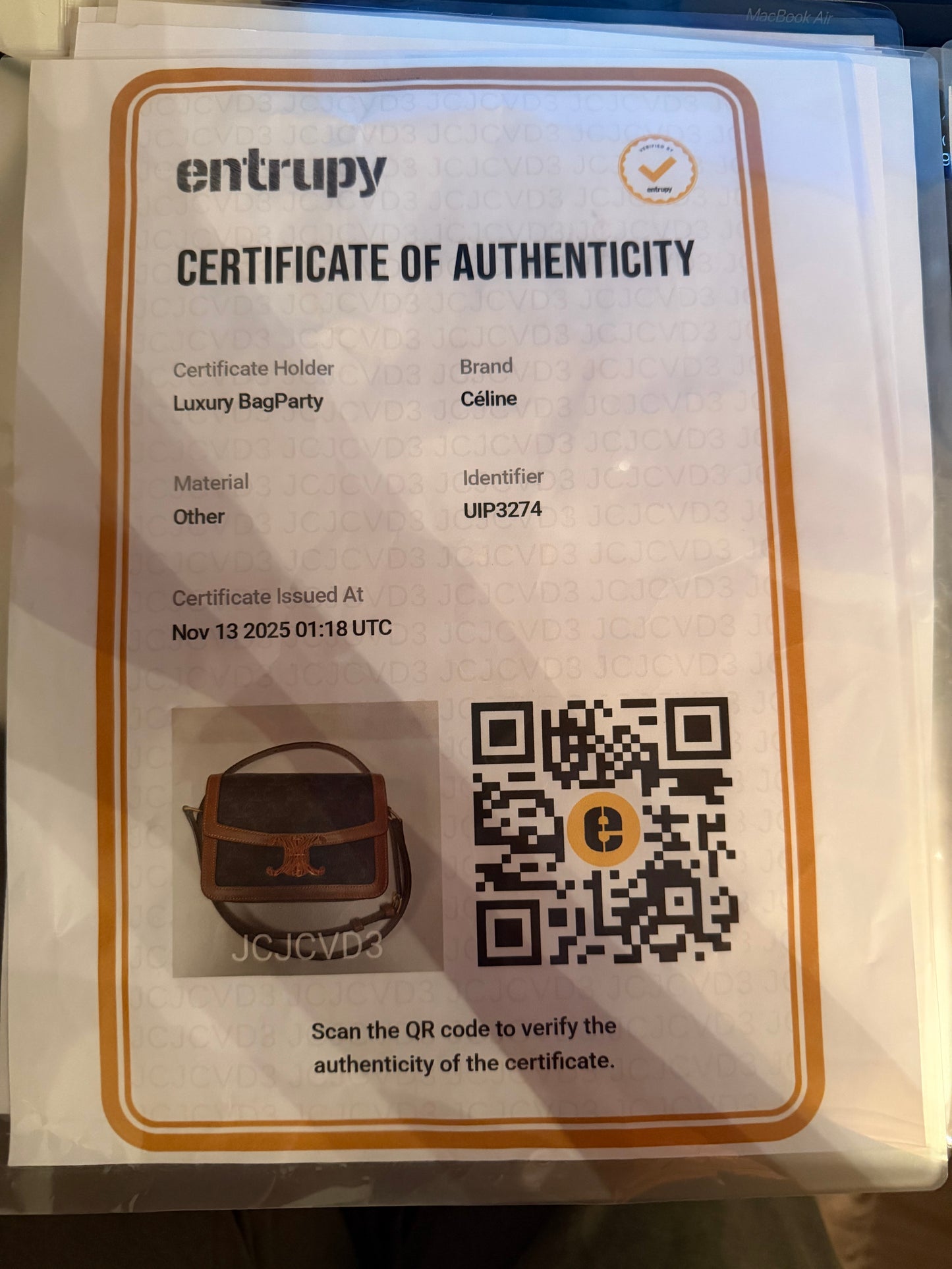 Celine Triomphe Bag in Triomphe Canvas & Calfskin- Brand new never used 2025