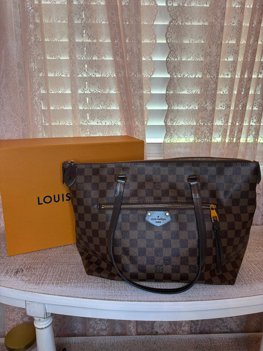 Louis Vuitton Tote MM Brown Canvas Damier Ebene