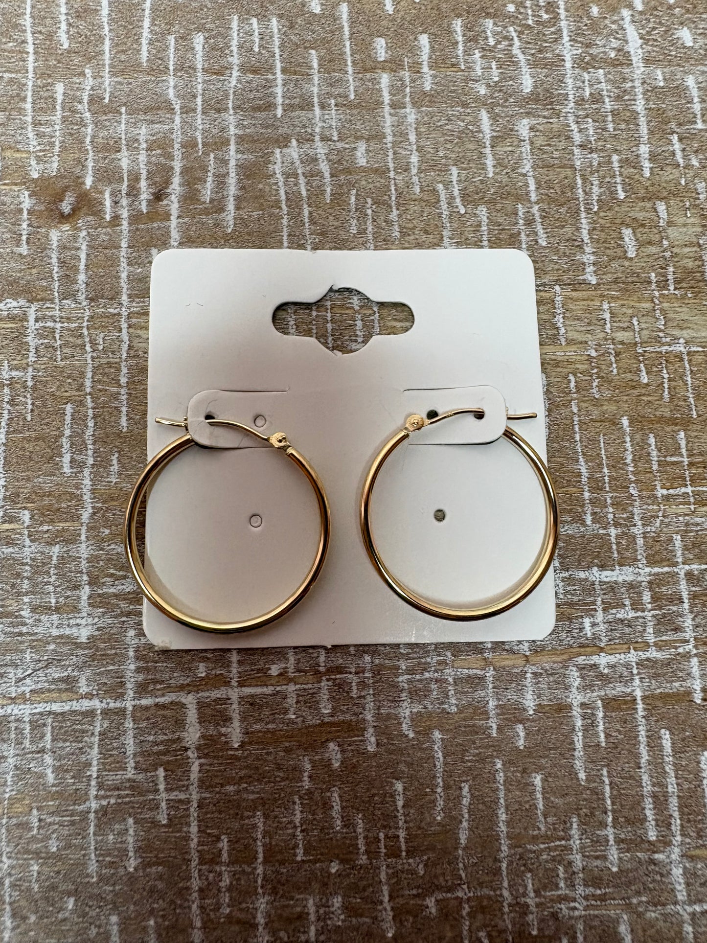 14K Solid Gold Hoop Earrings
