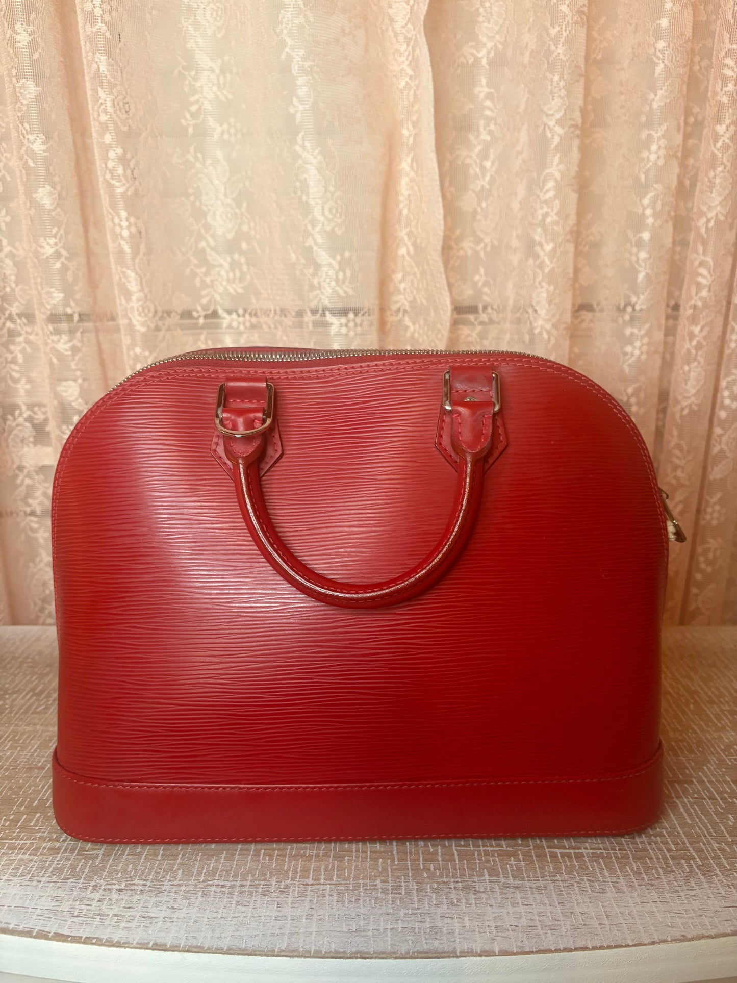 Louis Vuitton Epi Carmine Alma PM- Rare Find