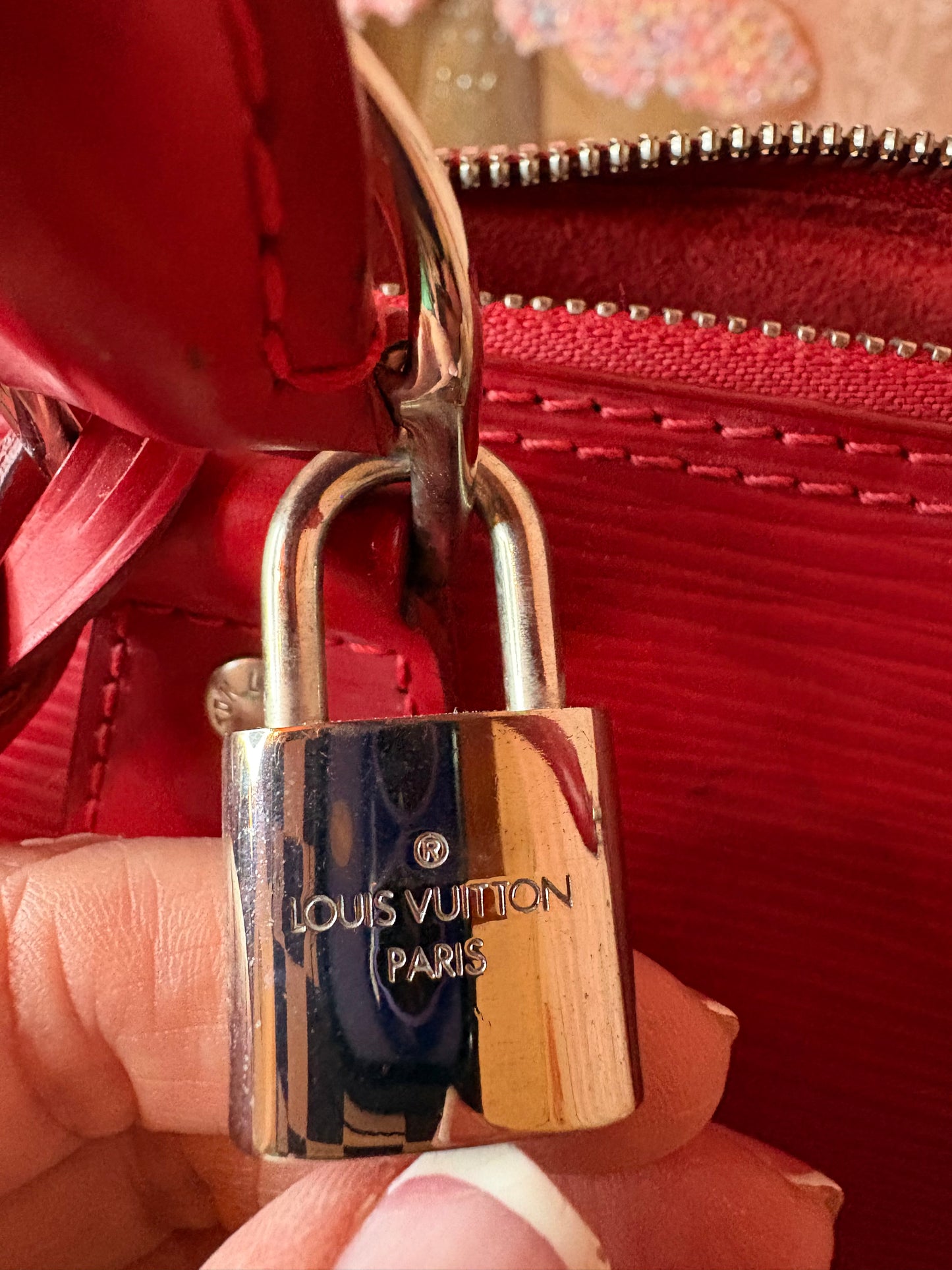 Louis Vuitton Epi Carmine Alma PM- Rare Find