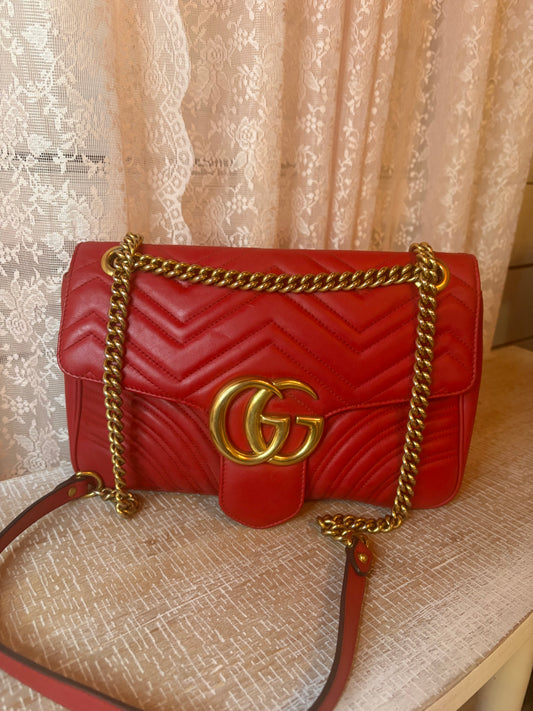 Gucci Large GG Marmont Matelasse Flap Bag