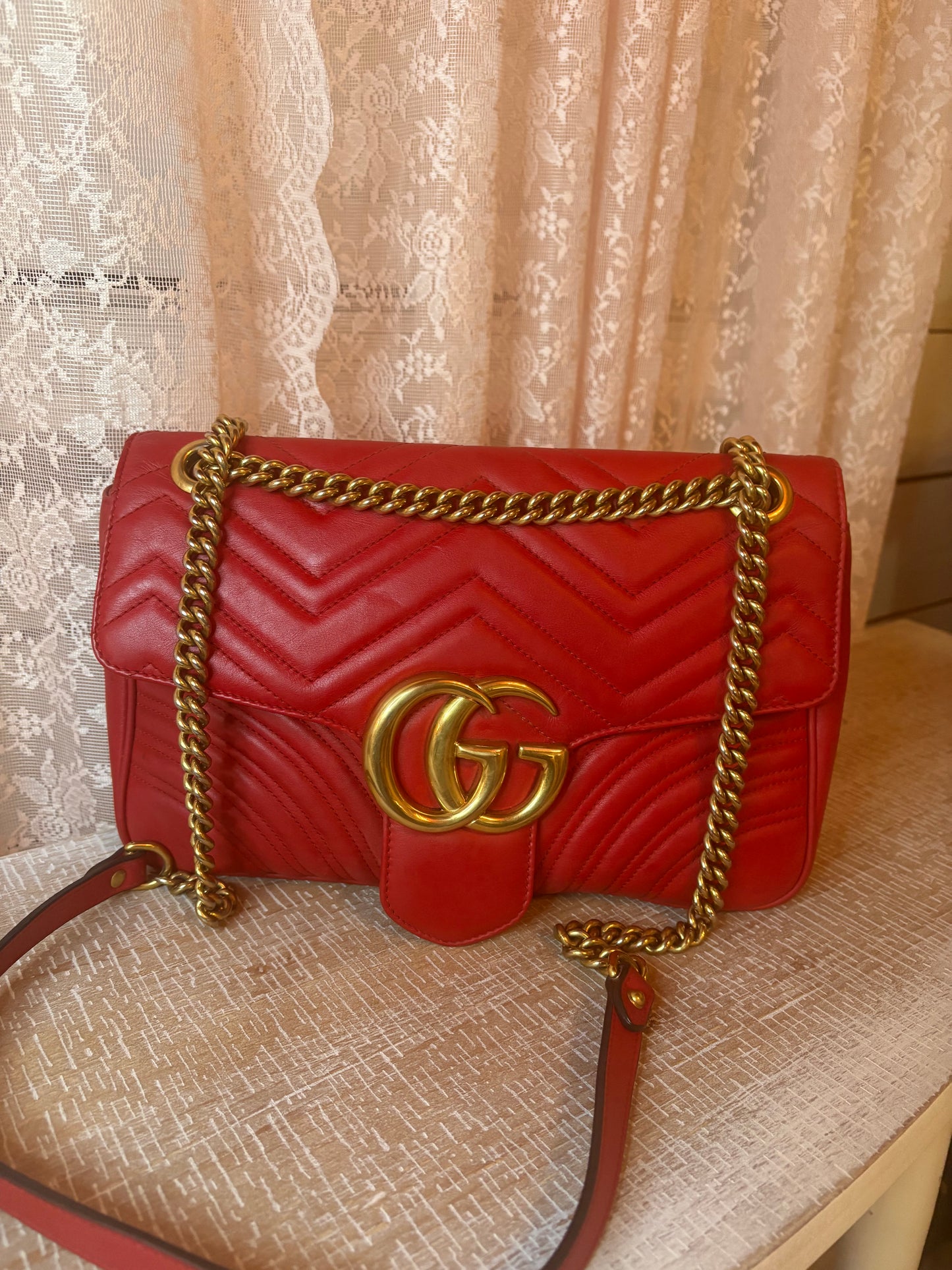 Gucci Large GG Marmont Matelasse Flap Bag