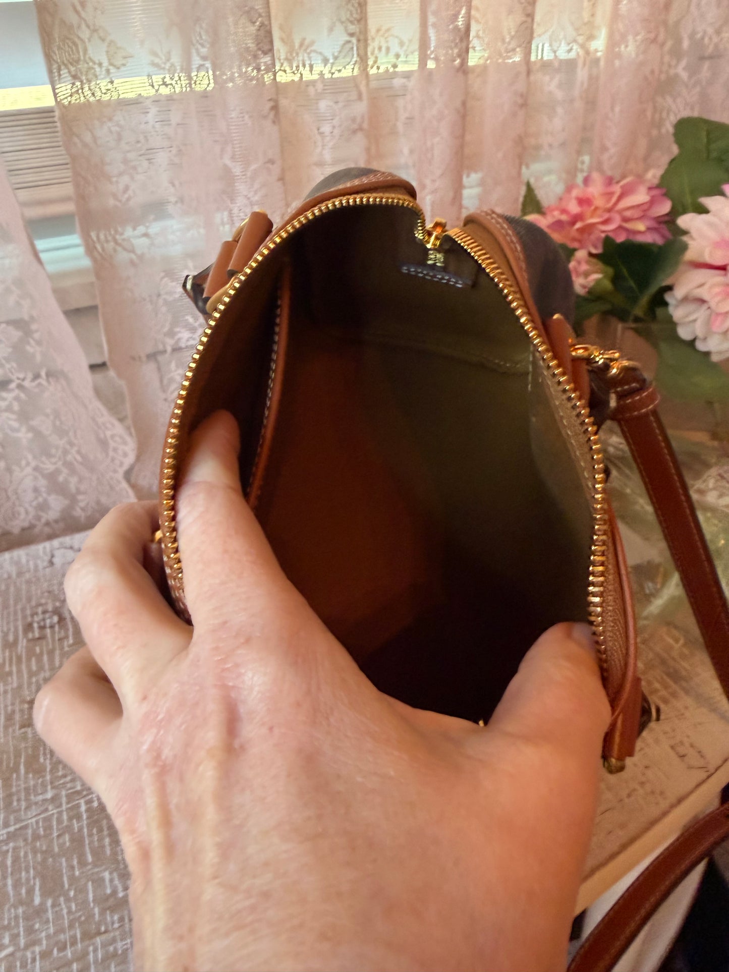 Brand New SMALL BOSTON IN TRIOMPHE CANVAS AND CALFSKIN