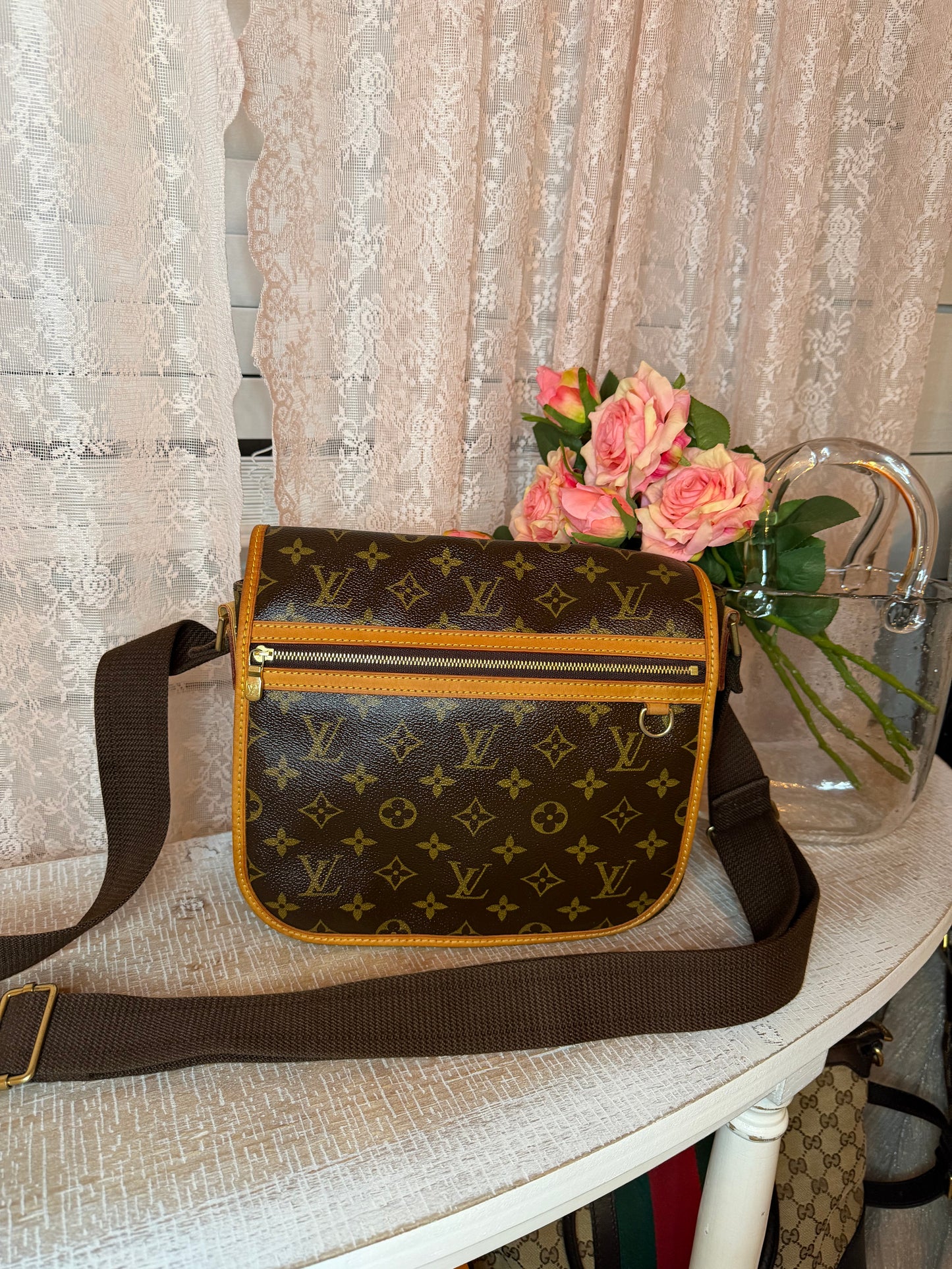 LOUIS VUITTON MESSENGER BOSPHORE PM SHOULDER BAG MONOGRAM