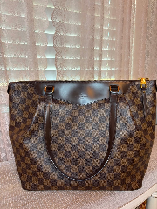 Louis Vuitton Tote MM Brown Canvas Damier Ebene