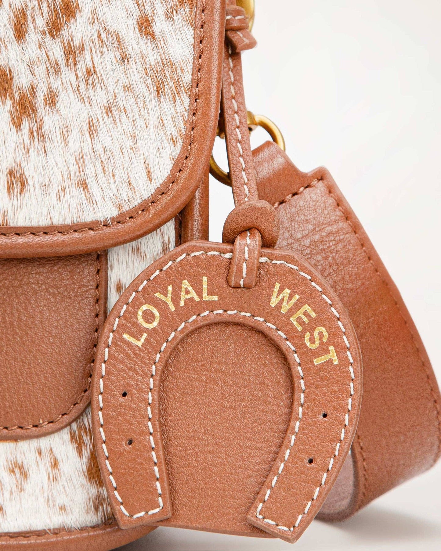 Loyal West - Shell Medium Purse – Brown & White