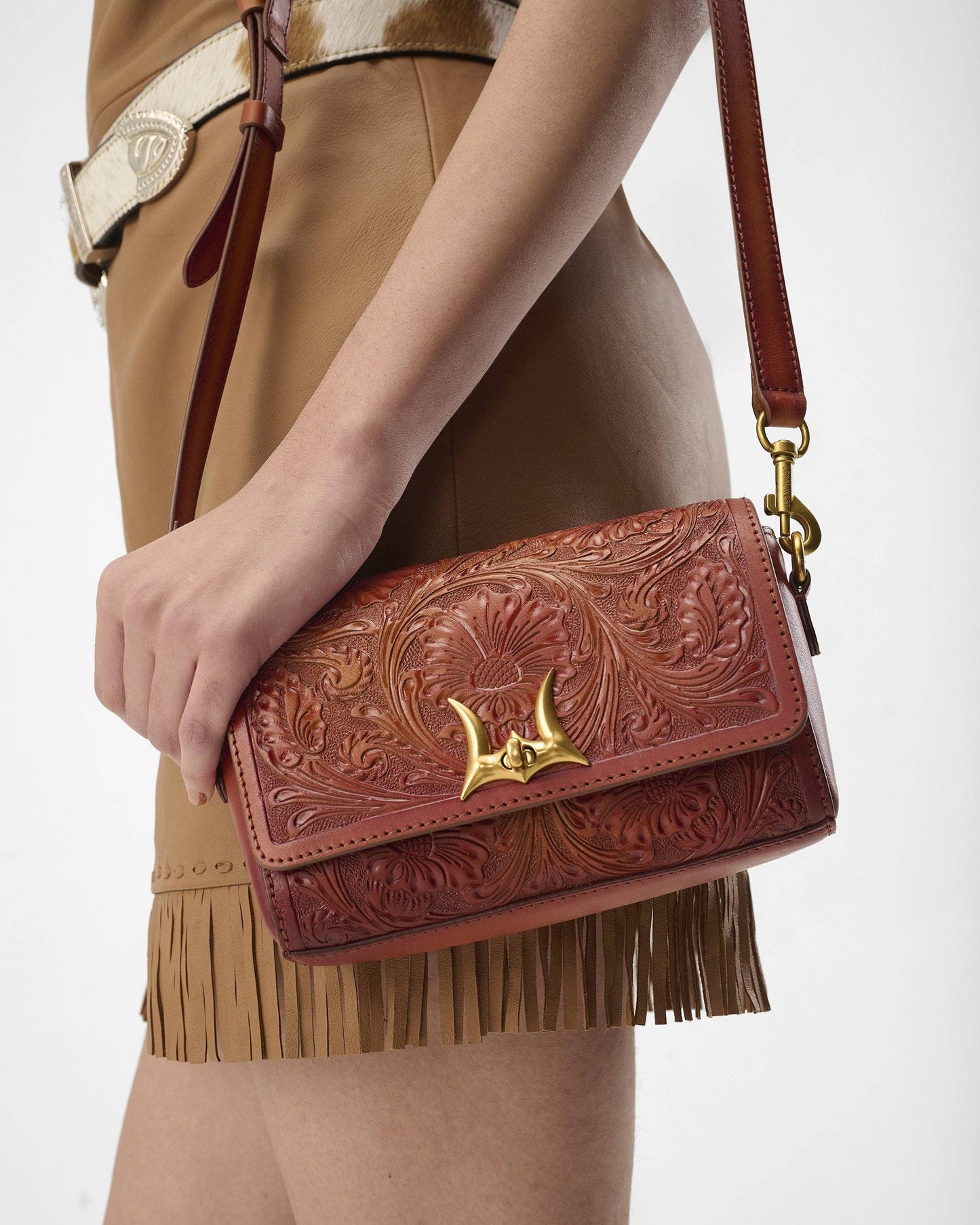 Loyal West - Savi Mini Bag In  Handtooled Leather