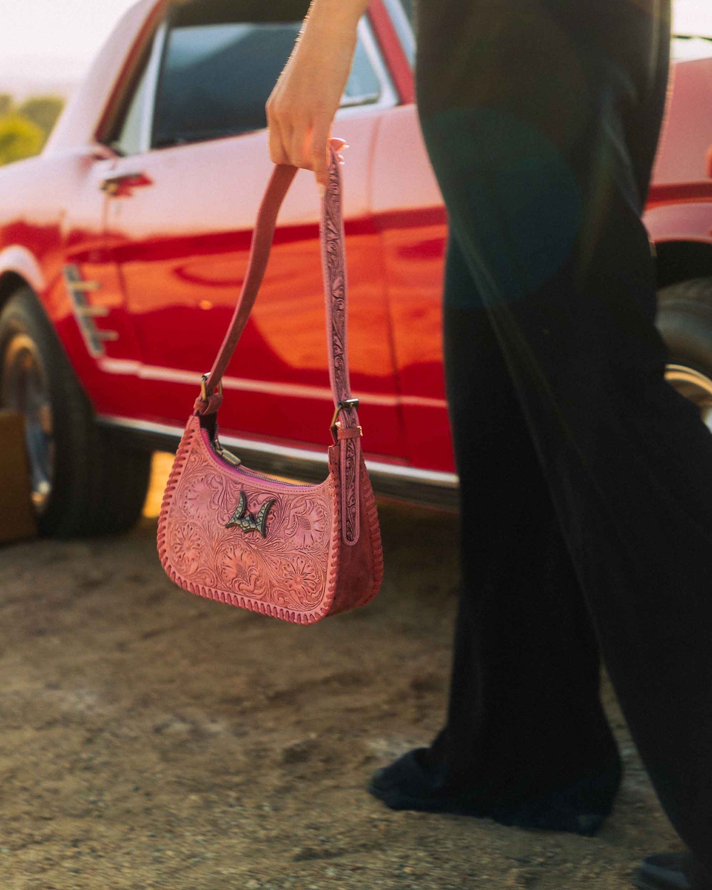 Loyal West - Dannia Medium Purse Pink - NaN / Pink Handtooled