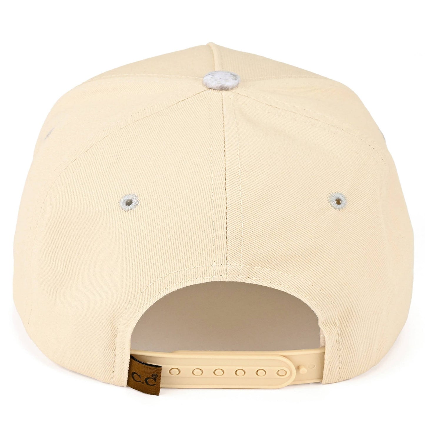 Hana - C.C HOWDY Letter Embroidered Two Tone Trucker Cap - White Camo