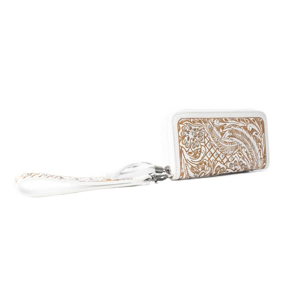 Sparkling Desert Moon Wallet In Chocolate White