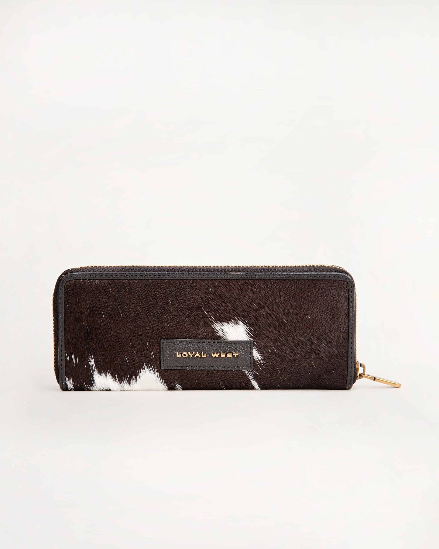 Loyal West - Ranch Road Cowhide Jewellery Case - Letter / BLACK & WHITE COWHIDE