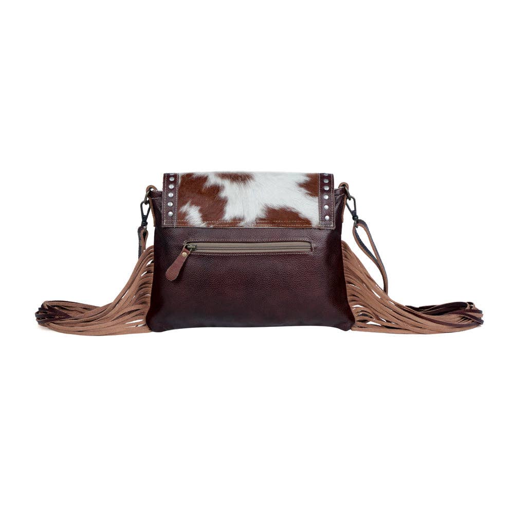 Myra Bag - Carved Blossoms  Leather & Hairon Bag