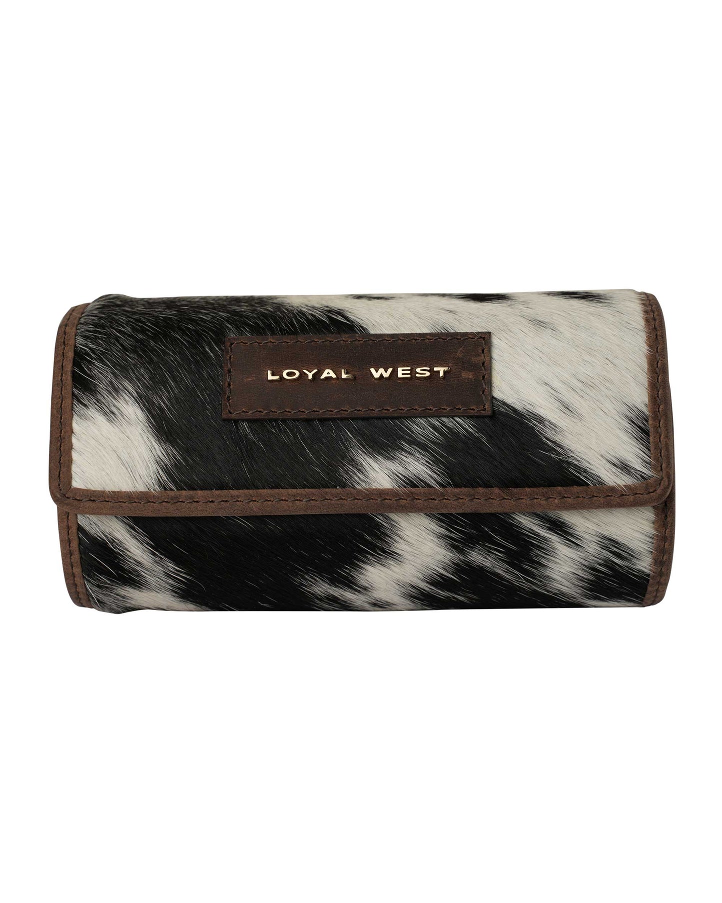 Loyal West - Canyon Jewellery Case - Black & White Cowhide