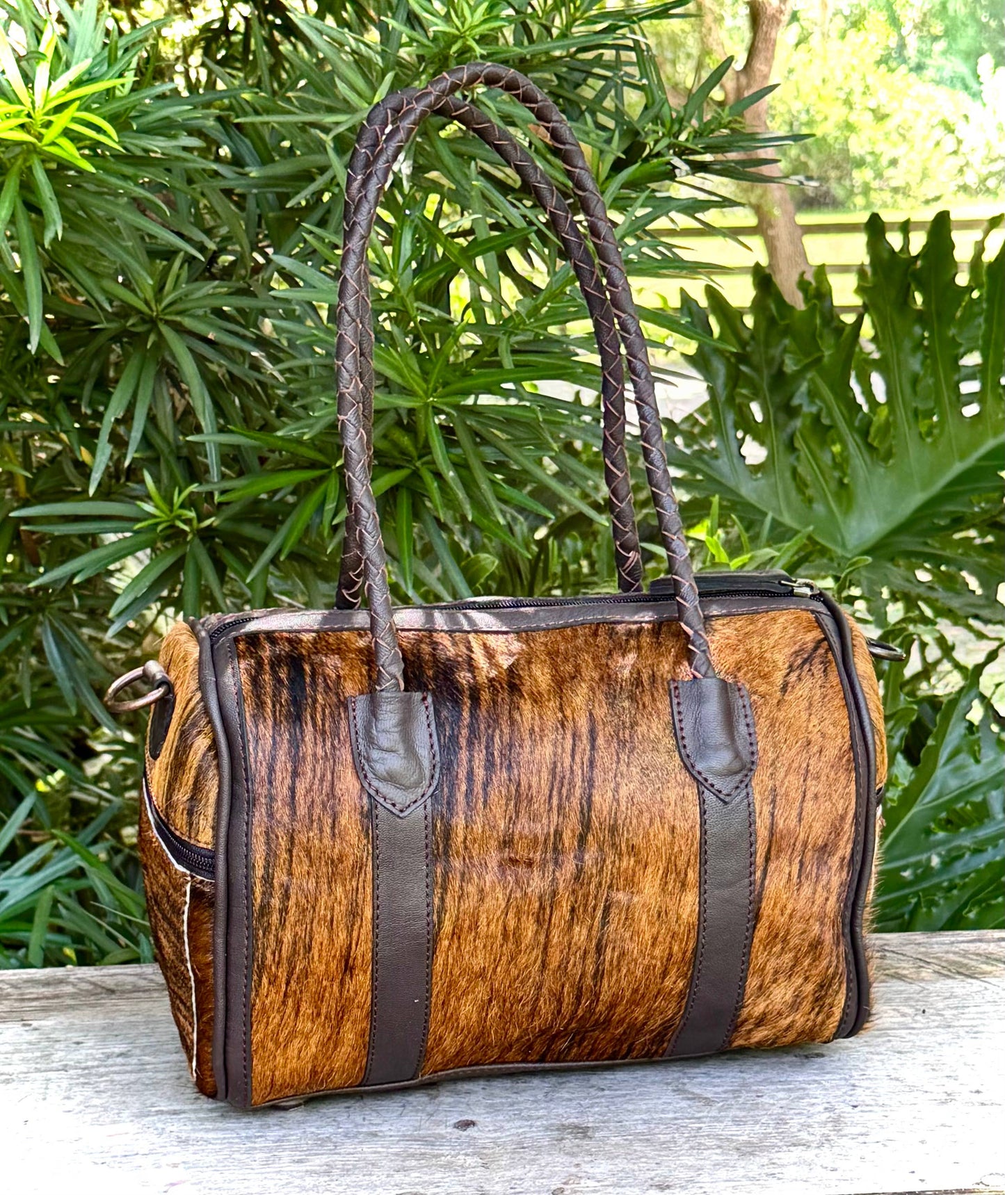 Southern Junkie Gypsy Boutique - Upcycled LV Cowhide Leather Speedy Bag Western
