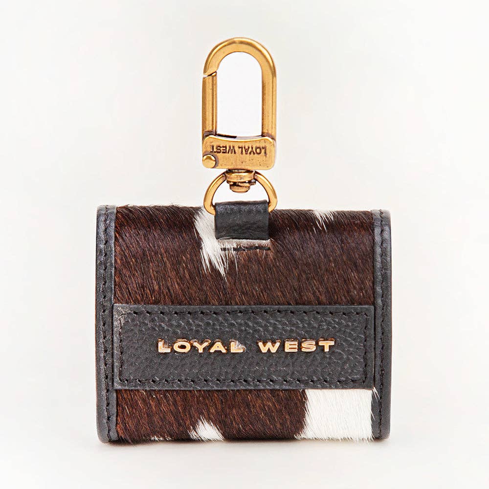 Myra Bag - Loyal West Gloriana Clip On Bag Charm Black And White - Black And White Cowhide / Single