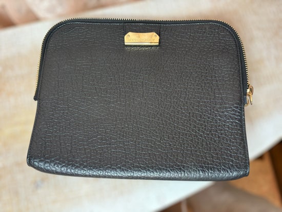 Burberry Black Leather Clutch/ Pouch