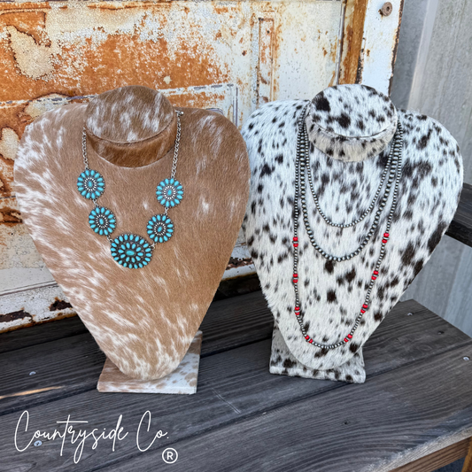 Countryside Co. - Necklace Cowhide Display Stand