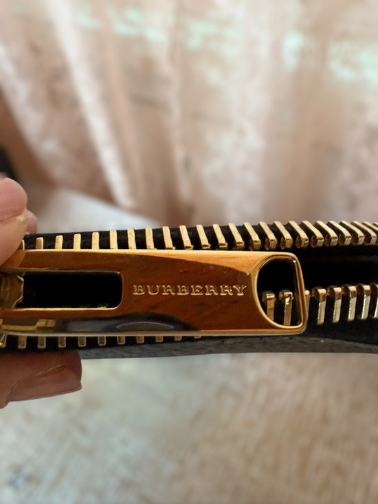 Burberry Black Leather Clutch/ Pouch