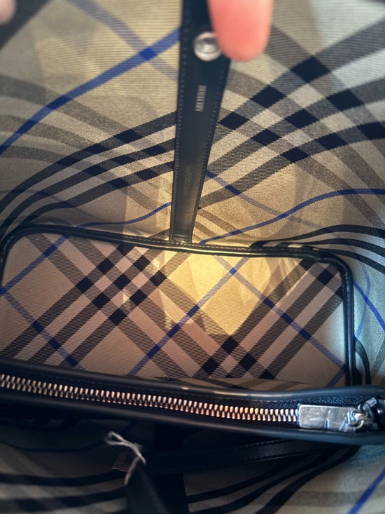 Burberry Check-Pattern Tote Bag