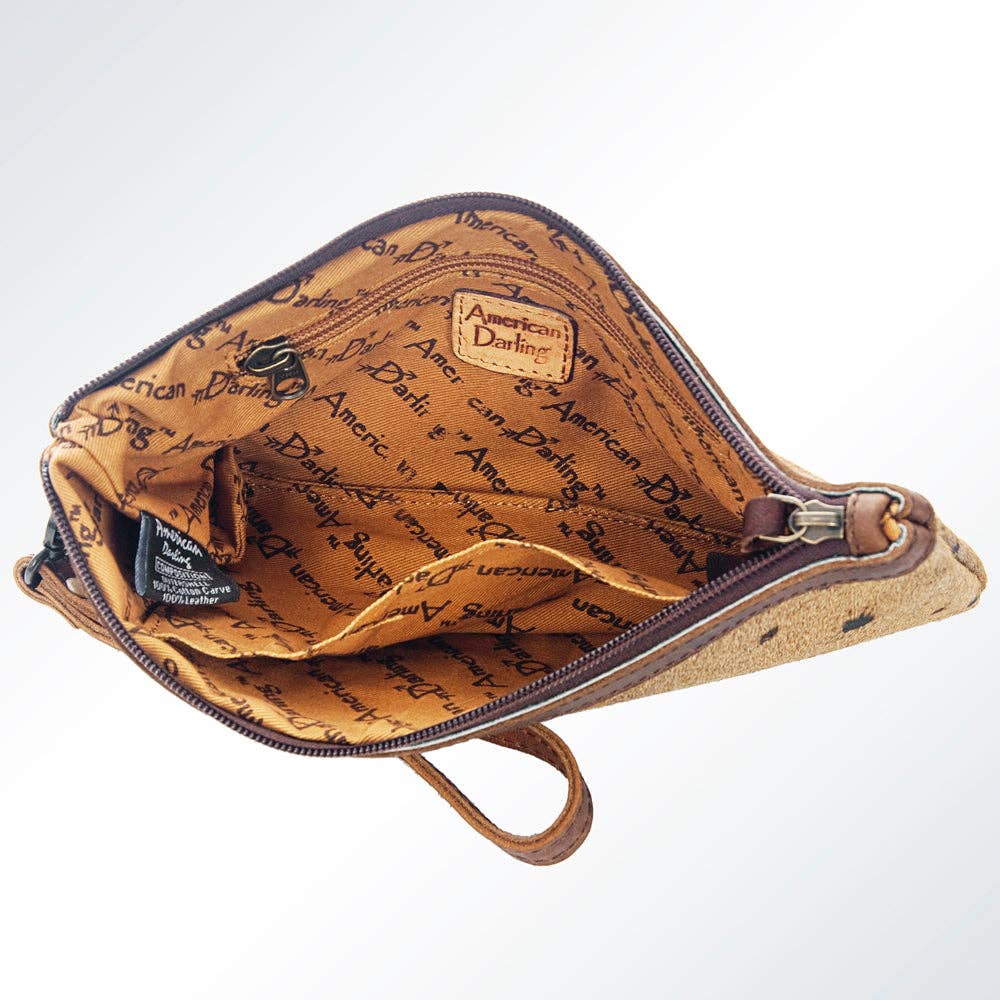 LS Western - ADBG344 American Darling Hair-On Cowhide Wristlet Bag - ADBG344ACGO