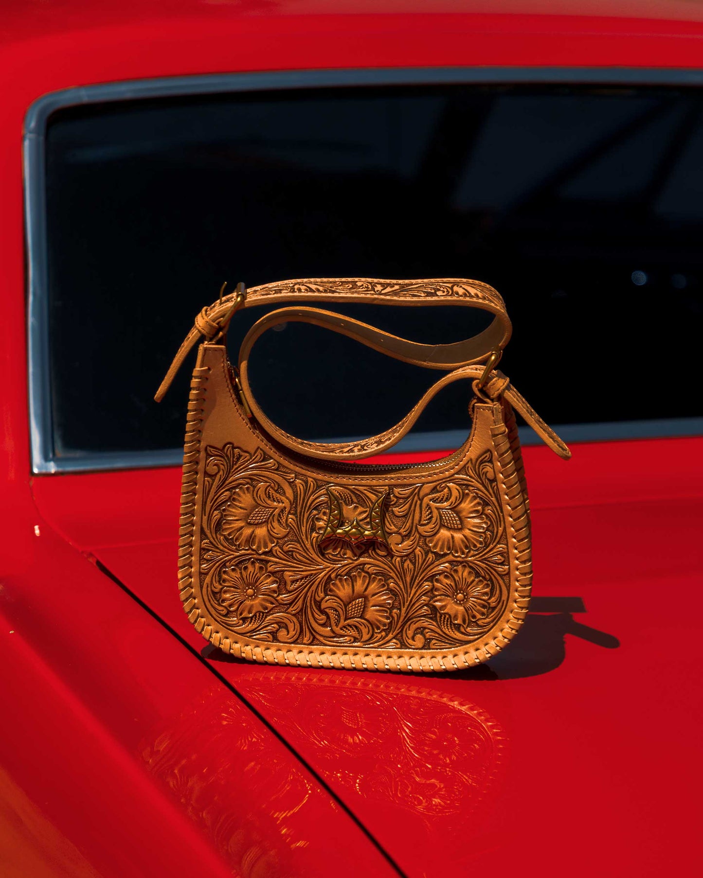 Loyal West - Handtooled Dannia Medium Purse - Slant Form - NaN / Slant Form