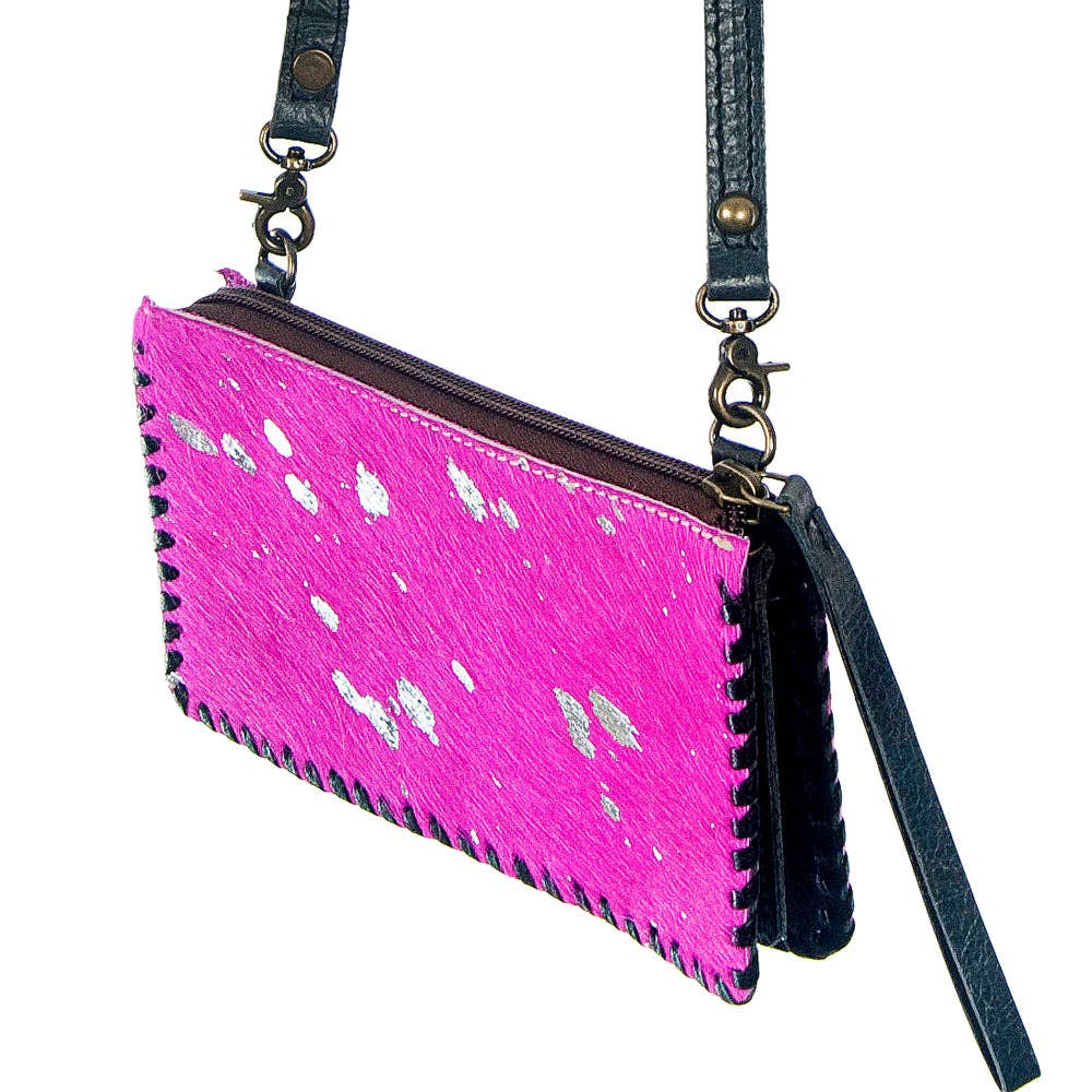 American Darling Handcrafted Braided Hair-On Cowhide Crossbody Bag - ADBG535CHEGO