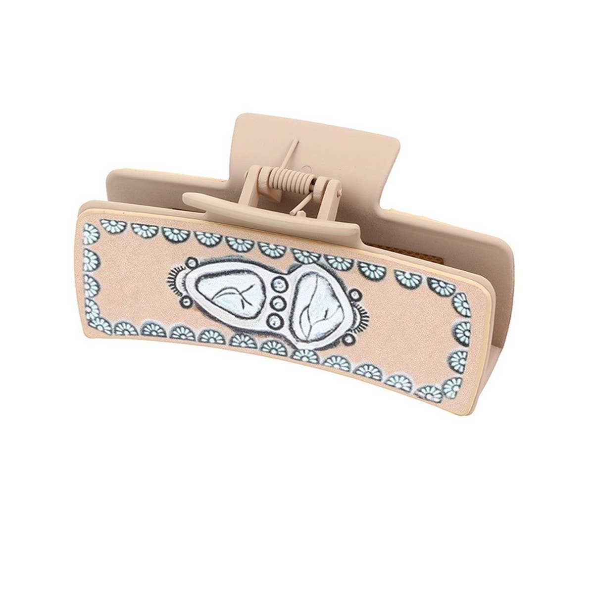 ACCITY - WESTERN COWBOY STYLE CACTUS LEATHER HAIRCLAW CLIPS_CWASC1616 - TYPE2 / (OS) 1