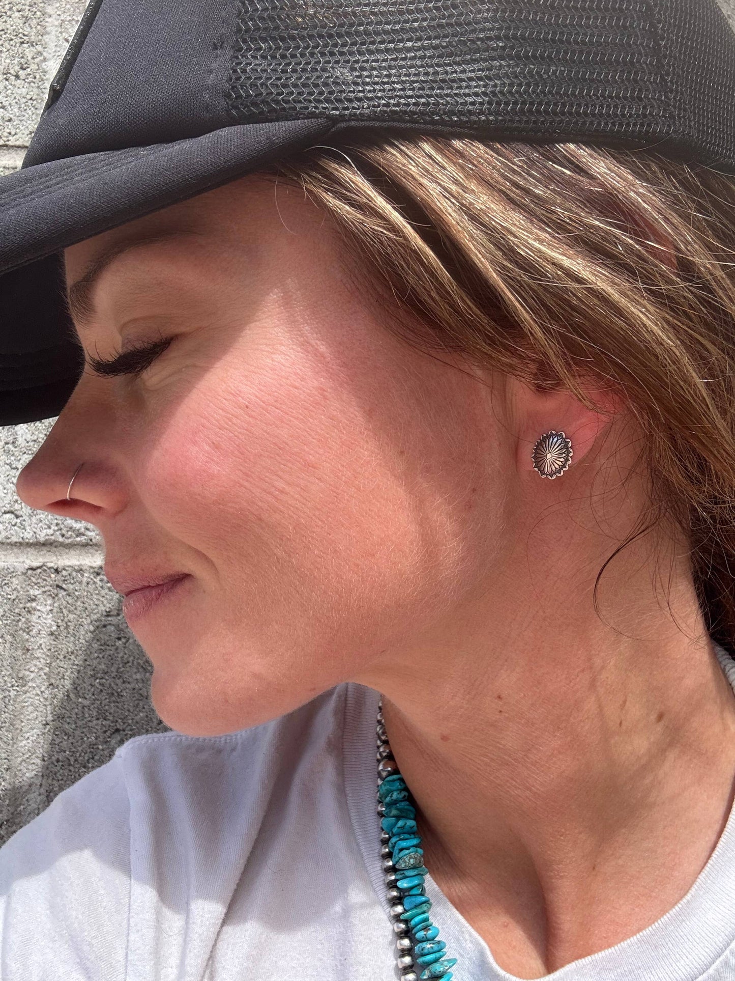 Wild Hancock Creations - Mini Concho Stud Earrings/Western Stud Earrings