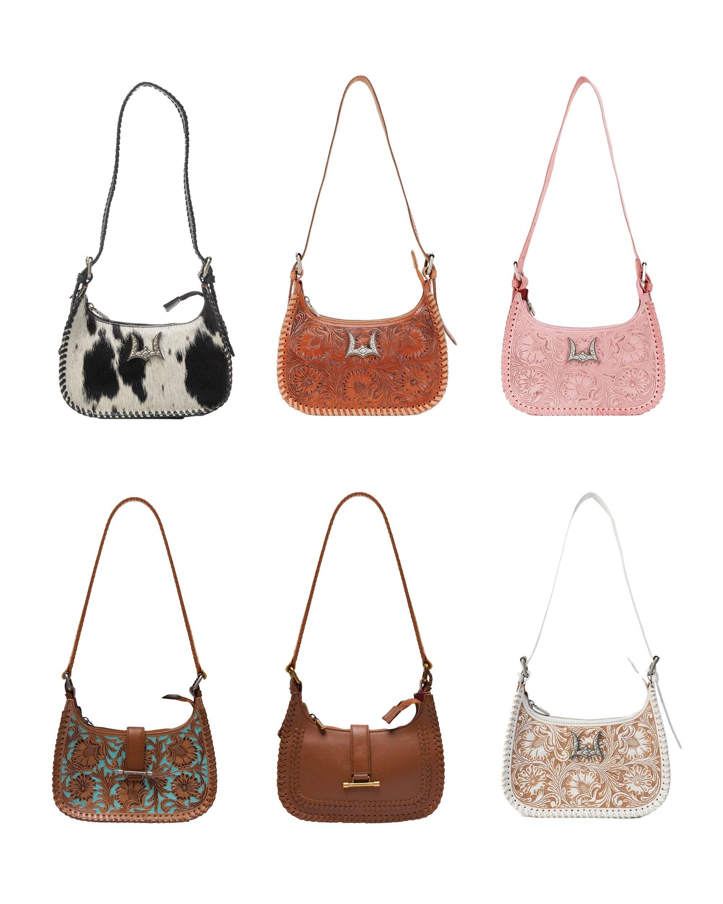 Loyal West - Dannia Medium Purse Pink - NaN / Pink Handtooled