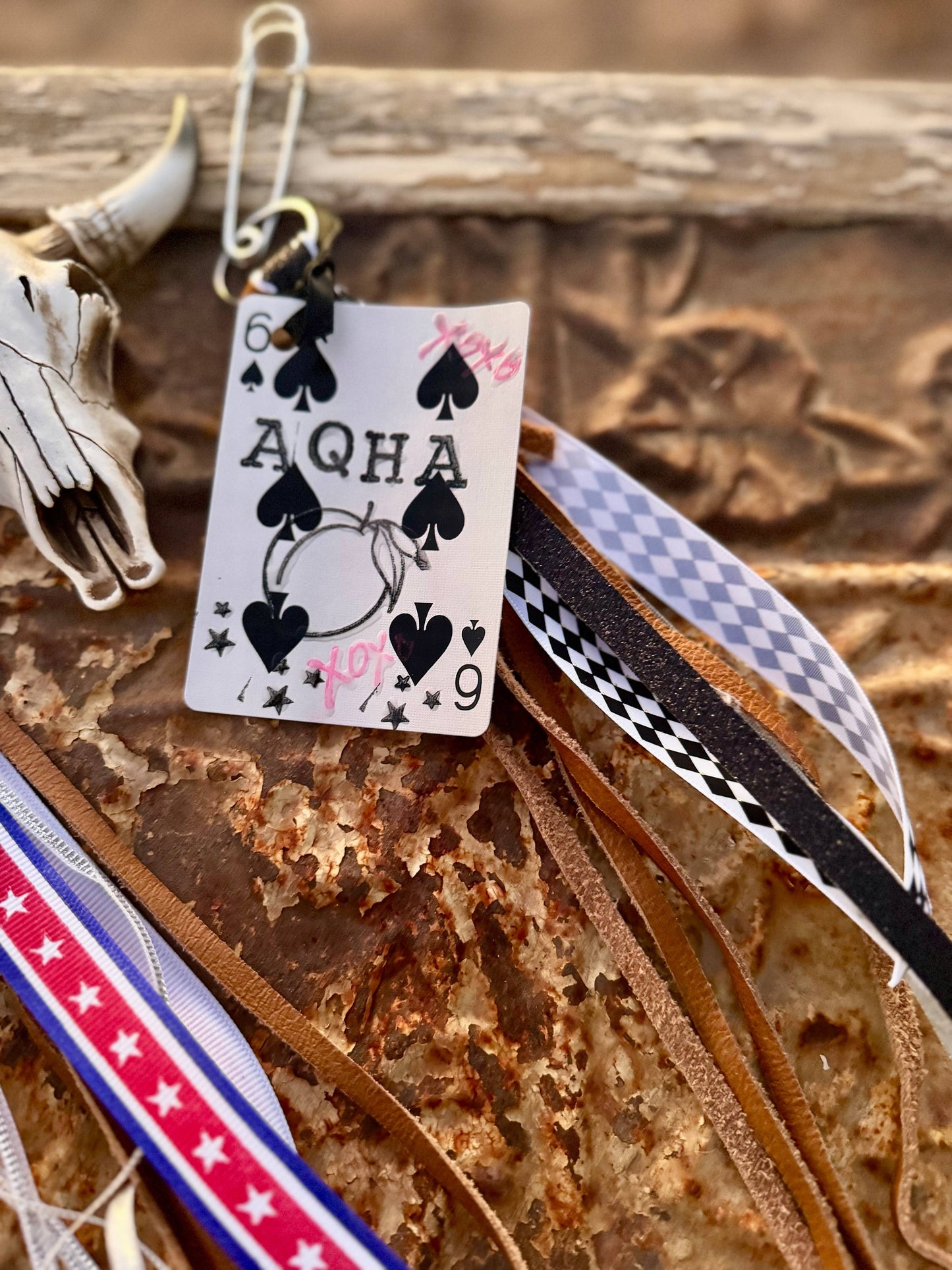 Wild Hancock Creations - Western keychain/Fringe Keychain/Purse Accessory - AQHA