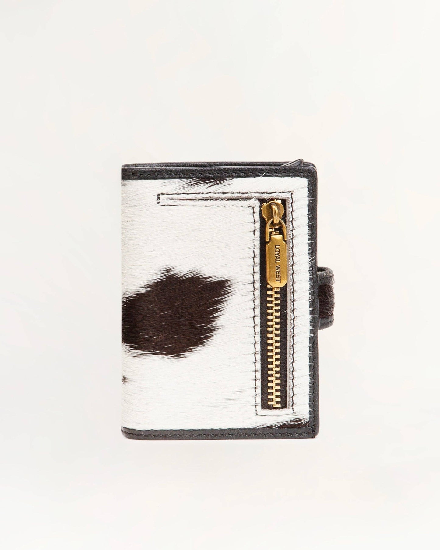 Loyal West - My Prairie Credit Card Holder - Nan / BLACK AND WHITE COWHIDE