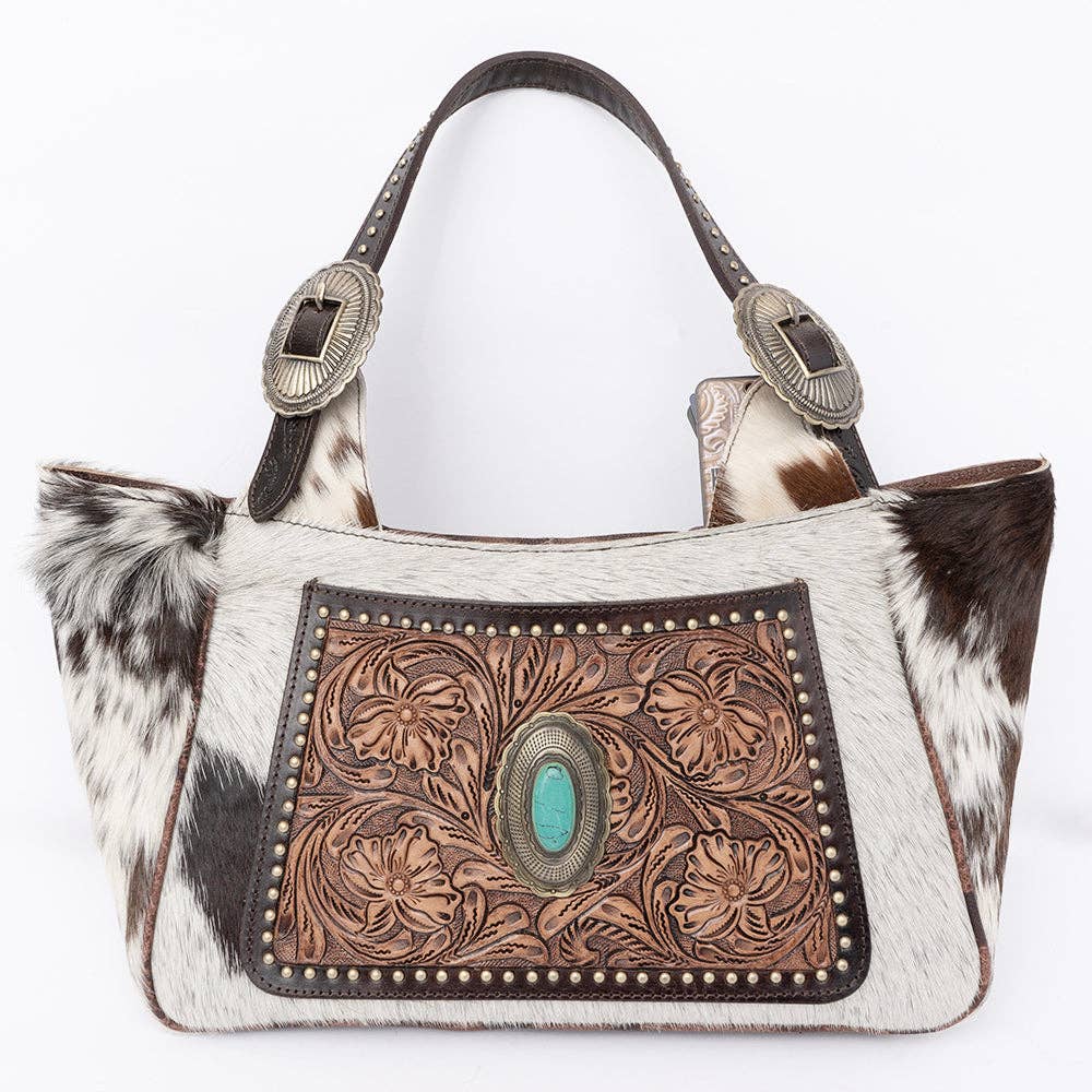 LS Western - ADBGI224 Hobo Hair On Genuine Western Leather Women Bag - ADBGI224A