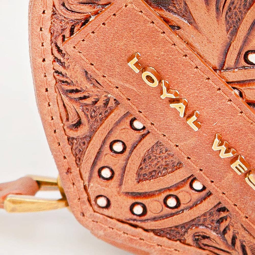 Myra Bag - Loyal West Cupid Coin Pouch Handtooled Leather - Handtooled Leather / Single
