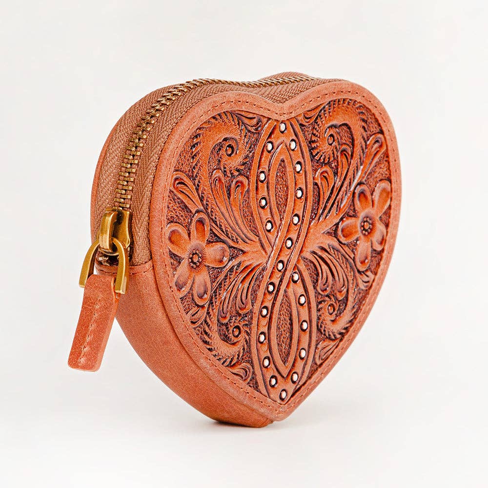 Myra Bag - Loyal West Cupid Coin Pouch Handtooled Leather - Handtooled Leather / Single
