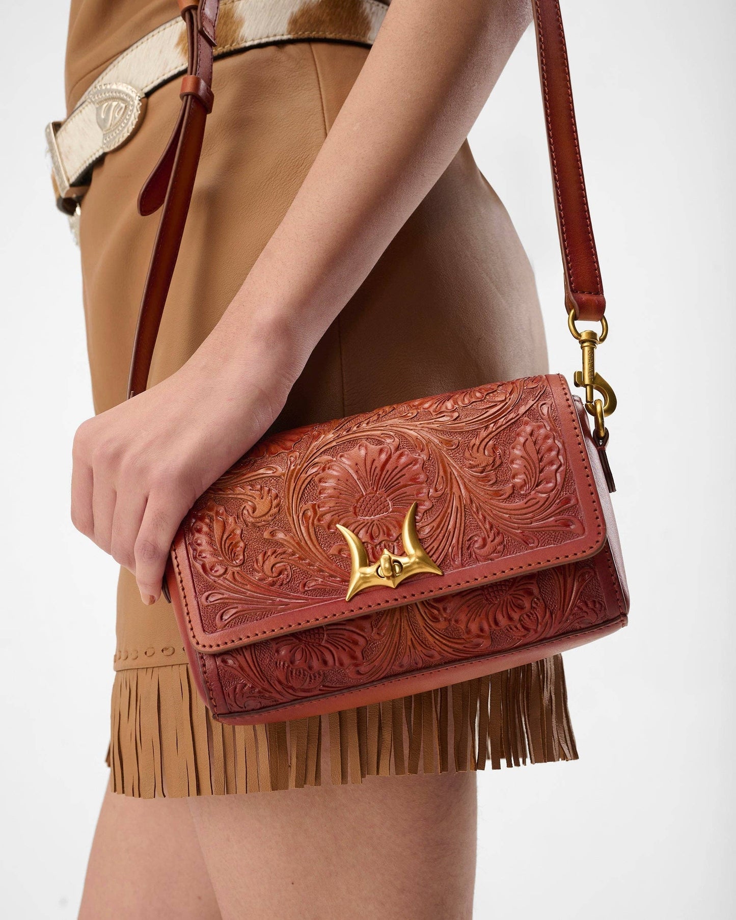 Loyal West - Savi Mini Bag In  Handtooled Leather