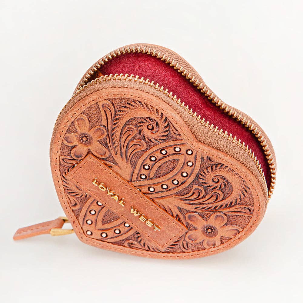 Myra Bag - Loyal West Cupid Coin Pouch Handtooled Leather - Handtooled Leather / Single