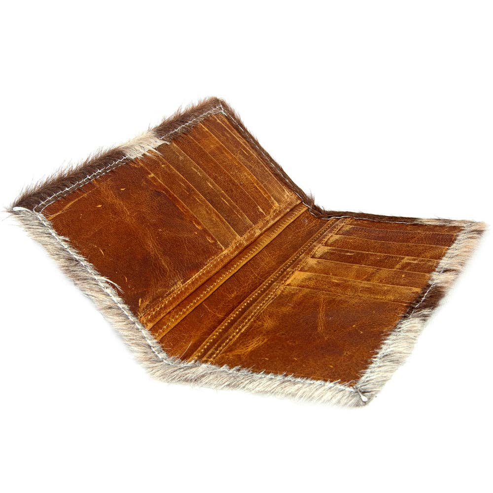 LS Western - ADBG258 American Darling Wallet Bag - Handcrafted Hair-On Cowhide & Genuine Leather Western Wallet - ADBG258TRQ