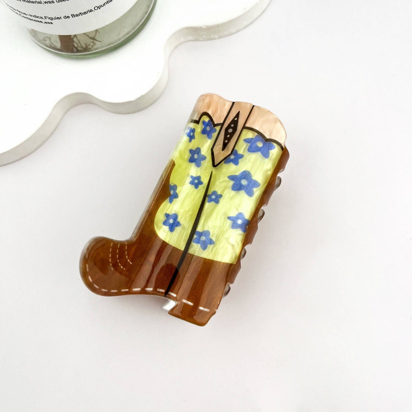 mildstyles - Cowboy Boots Acrylic Hair Claw Clip - A