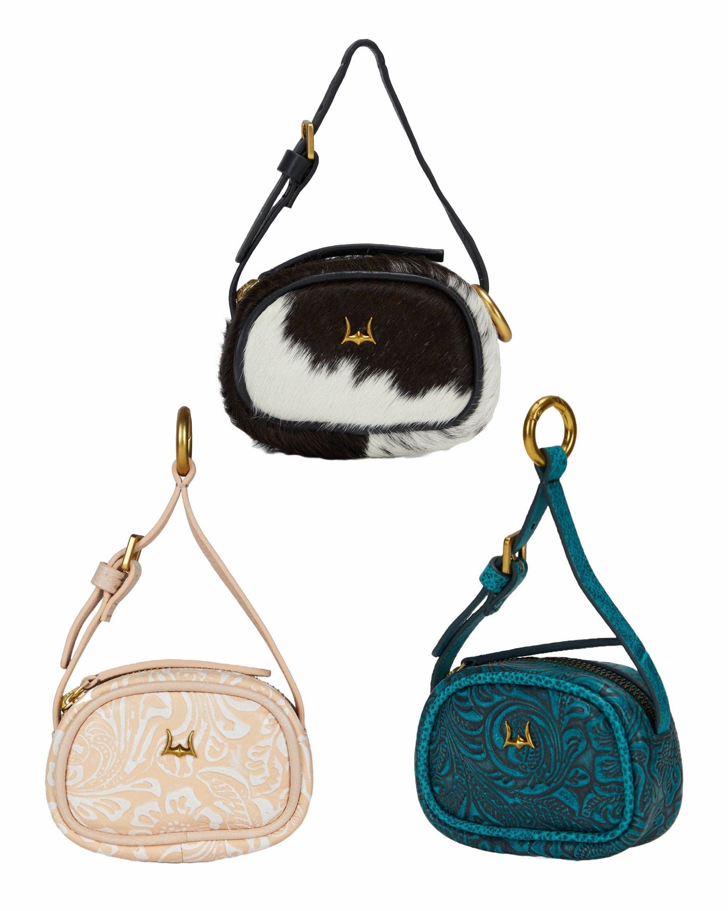 Myra Bag - Loyal West Sophia Micro Bag Charm In Black & White Cowhide - Single