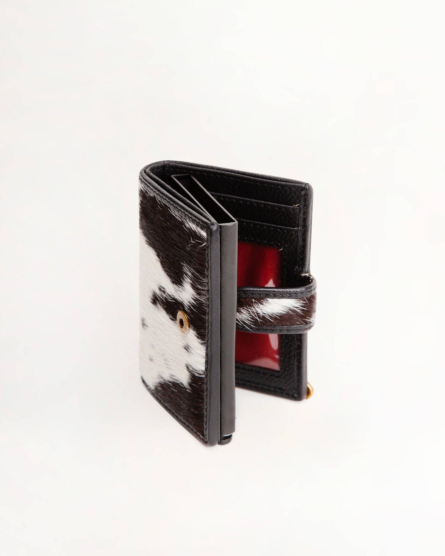 Loyal West - My Prairie Credit Card Holder - Nan / BLACK AND WHITE COWHIDE